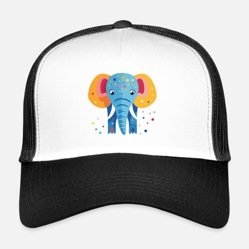 Colorful elephant confetti Trucker Cap