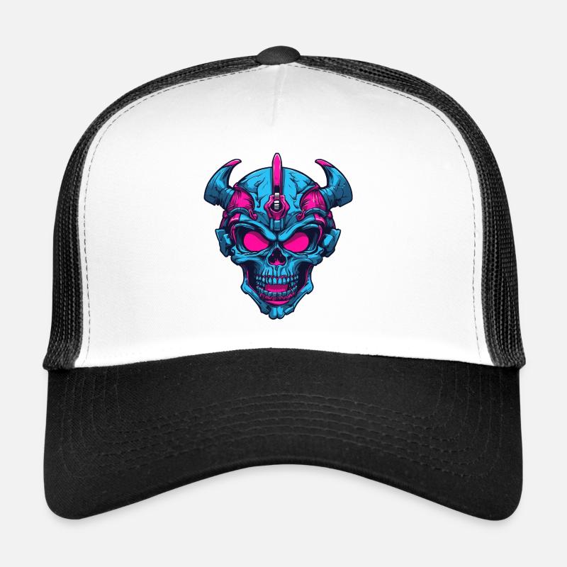 Crâne Démoniaque Néon Casquette trucker 