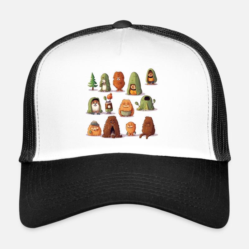 WaldYeti Kuschelwelten - Trucker Cap - Weiß/Schwarz