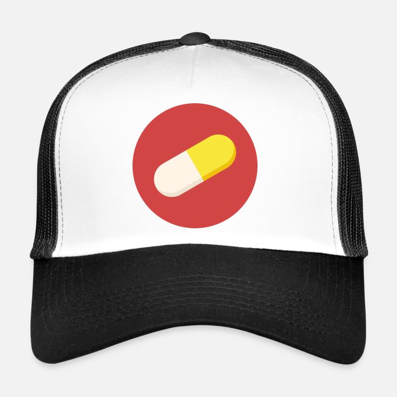Logo avec capsule / comprimé de médicament Casquette trucker 