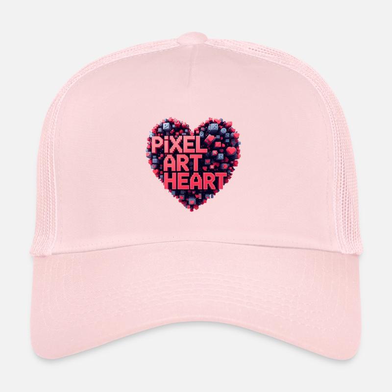 Pixel Art Heart Collage Trucker Cap