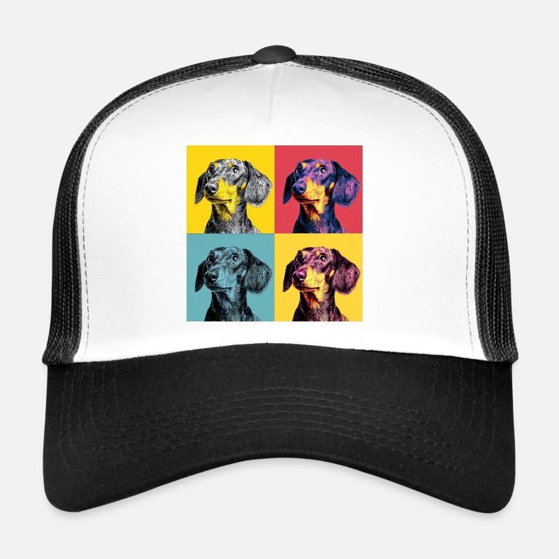 Pop Art Dackel-Quad Trucker Cap