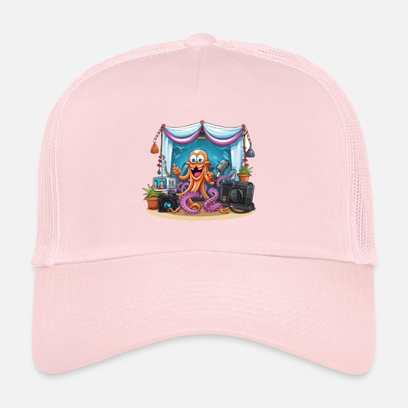 Oktopus Influencer auf Bühne Trucker Cap