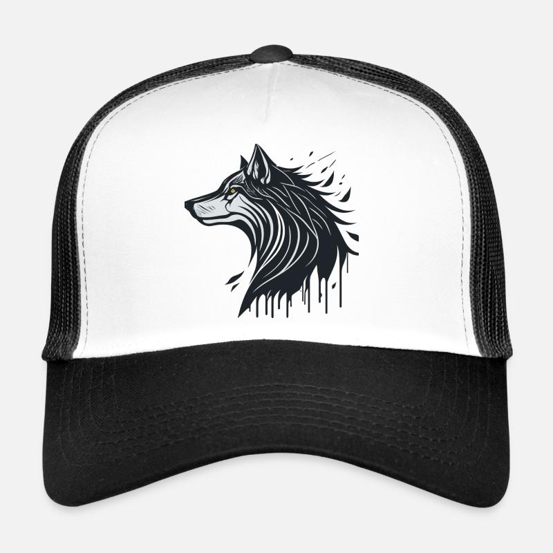 Spectral Wolf - Trucker Cap - white/black