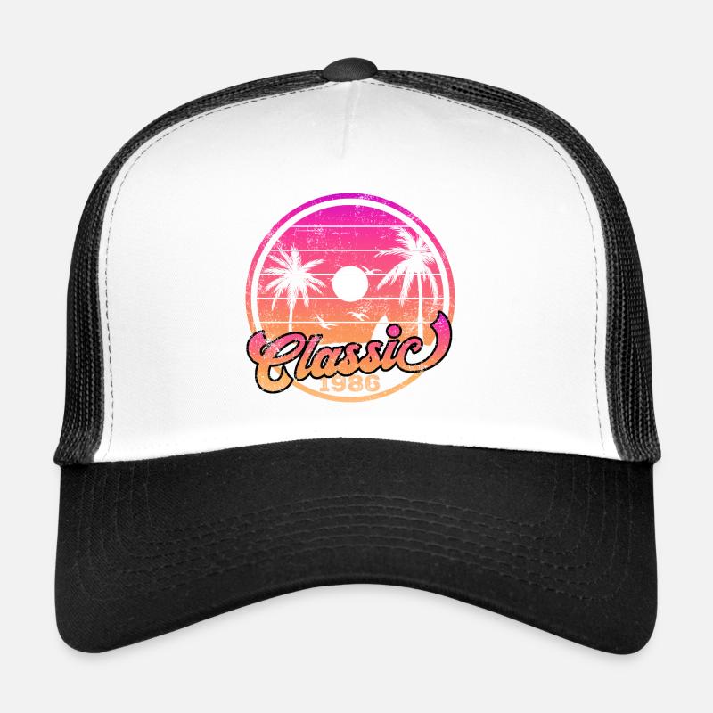 Classic 1986 Sunset Palms Trucker Cap