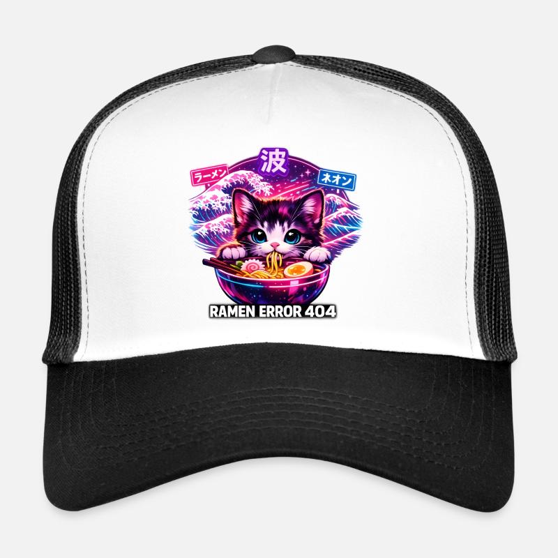 Ramen Neko Neon 404 Casquette trucker 