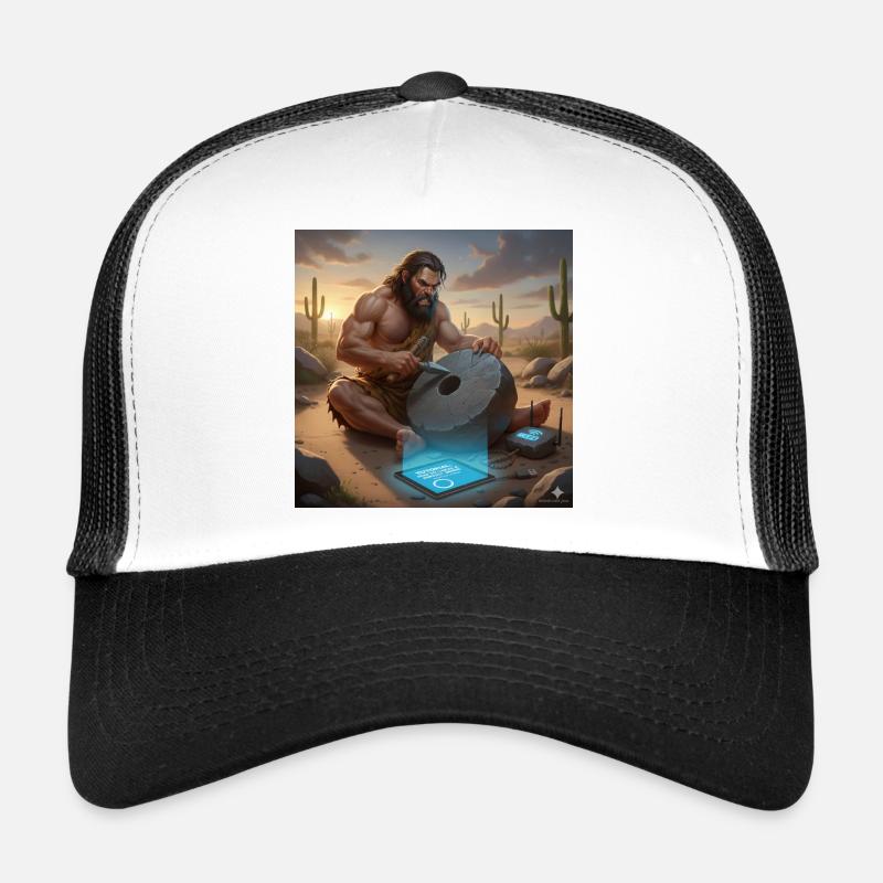 Caveman Tech Support - The First Tutorial Trucker Cap