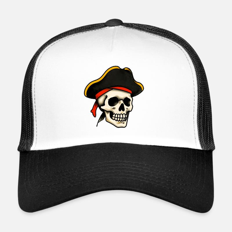 Classic Tattoo Pirate Skull Trucker Cap