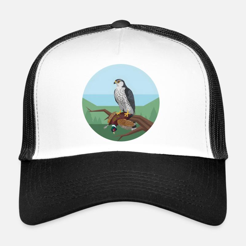 Épervier avec faisan Casquette trucker 