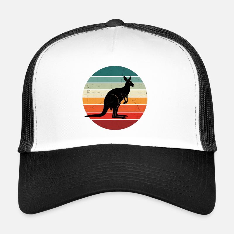 Kangaroo Retro Sunset Trucker Cap
