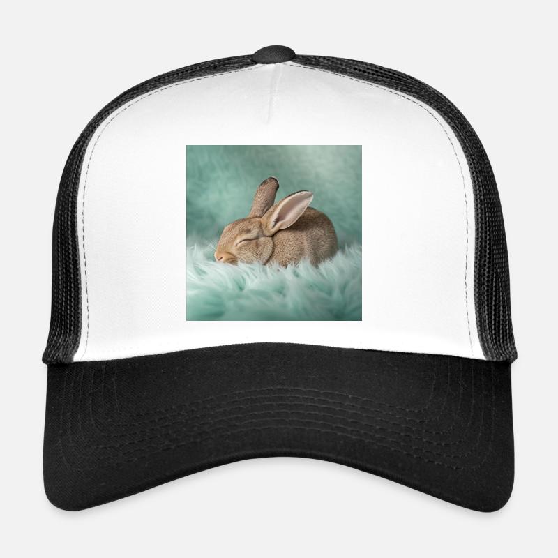 Rêves néon de lapin - Casquette trucker  - blanc/noir