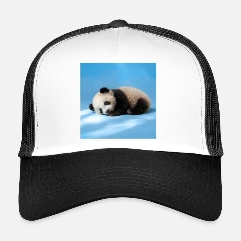 Blue Sleeping Panda - Trucker Cap - white/black
