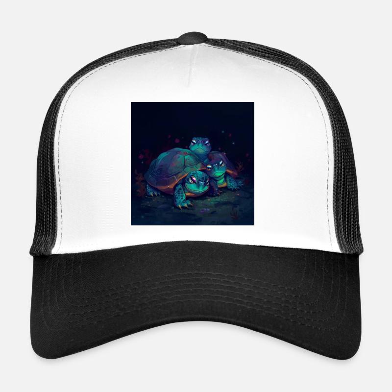 Trois tortues luminescentes Casquette trucker 