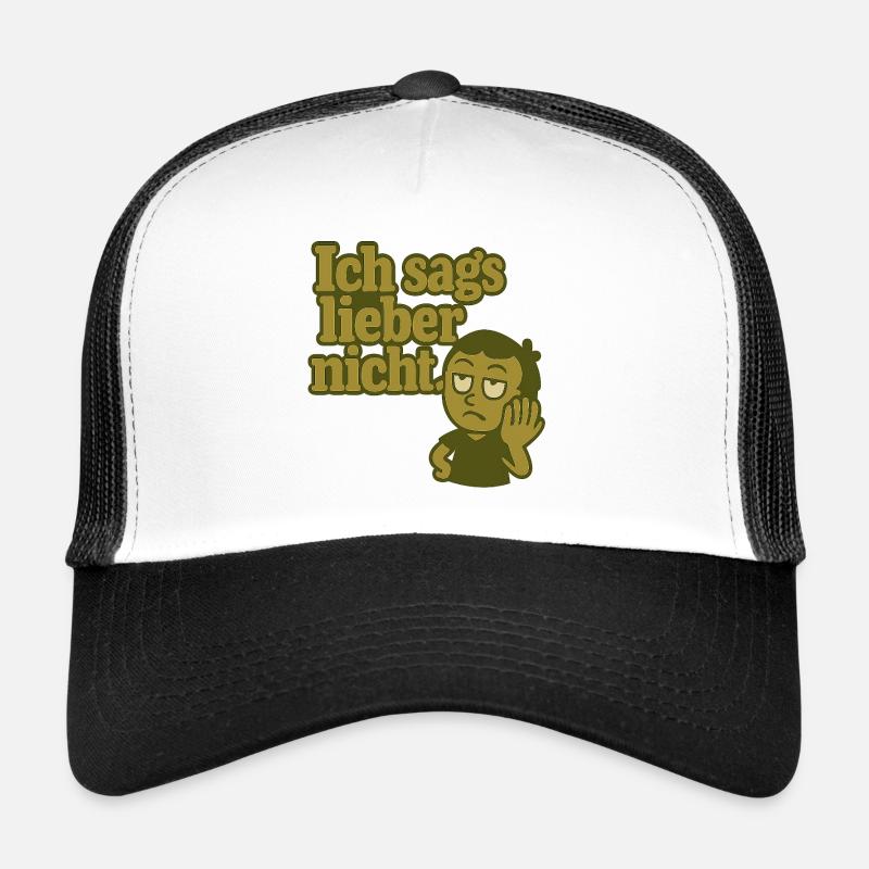 Ich sags lieber nicht Cartoon - Trucker Cap - Weiß/Schwarz
