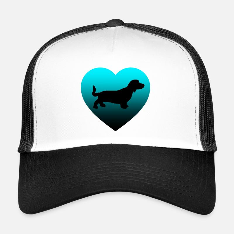 Dackel - Trucker Cap - Weiß/Schwarz