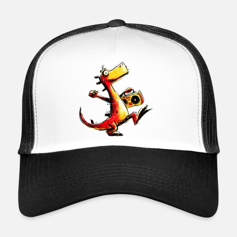 Cooles Retro Dino Boombox Design Trucker Cap