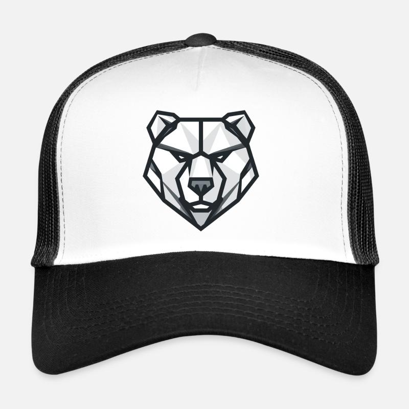 Logo ours géométrique, symbole force et puissance Casquette trucker 