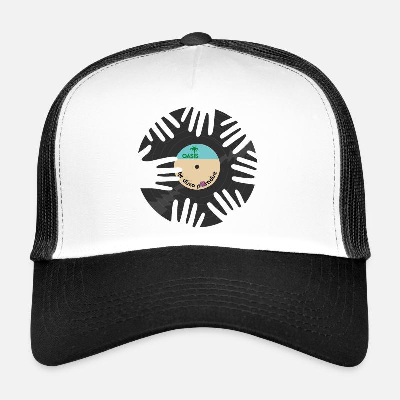 Disco Oasi Tropisch - Trucker Cap - Weiß/Schwarz