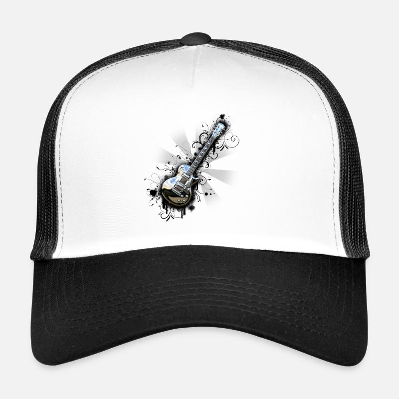 Shiny chrome guitar Trucker Cap