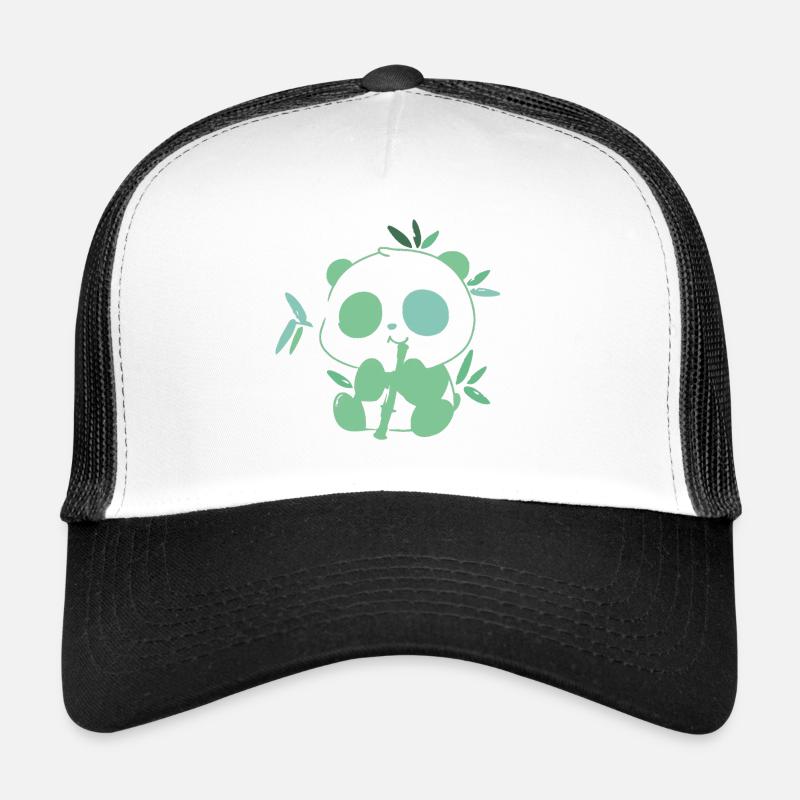 Panda with bamboo – delicate illustration Trucker Cap