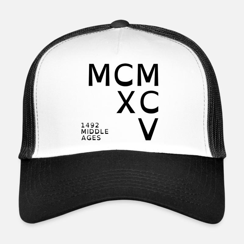 1995_COMPANY_black - Trucker Cap - Weiß/Schwarz