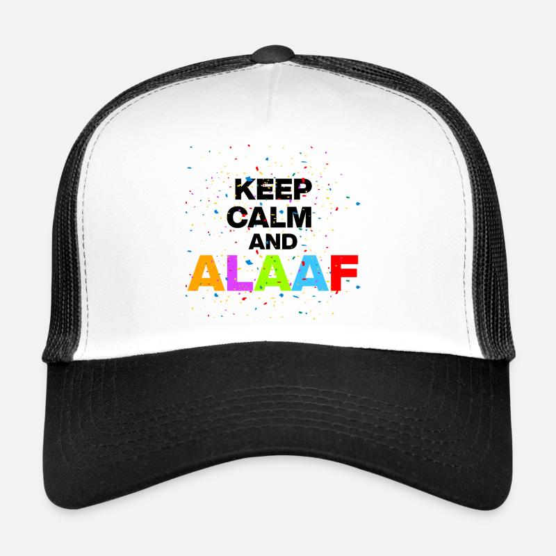 KEEP CALM AND ALAF! SHROVE MONDAY AND CARNIVAL BLACK Trucker Cap