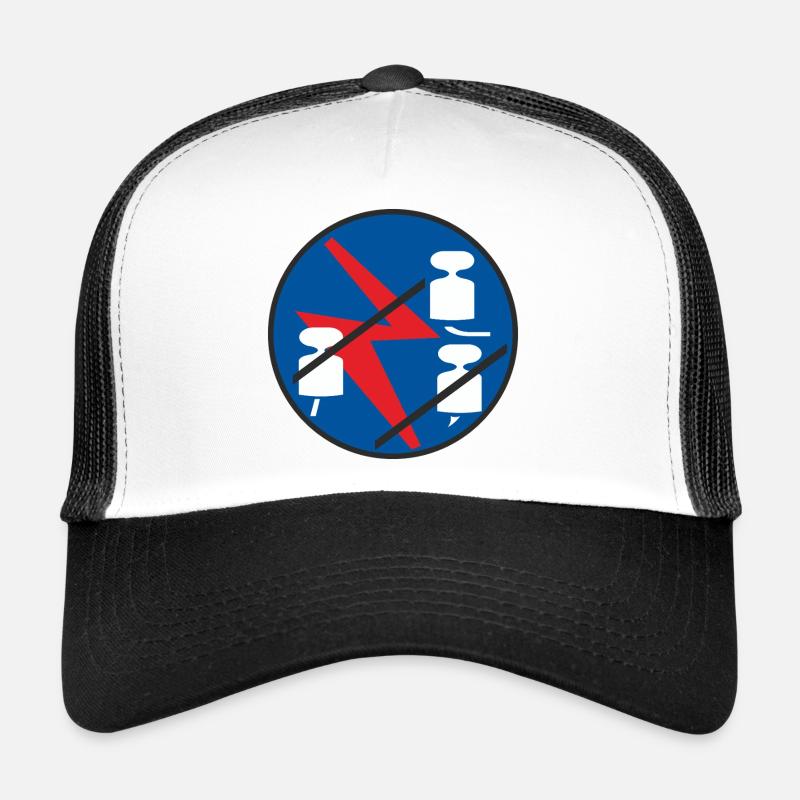 50520_Elektriker - Trucker Cap - Weiß/Schwarz