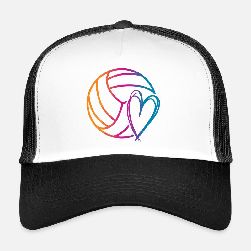Volleyball Ball - Trucker Cap - Weiß/Schwarz
