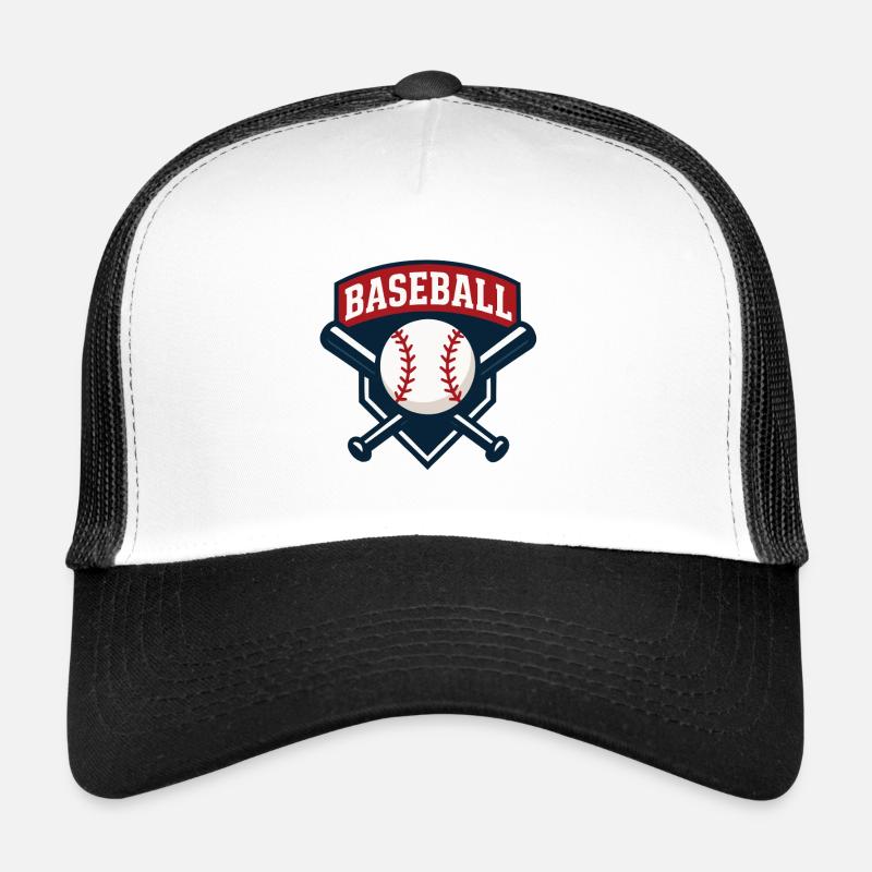 Baseball Emblem Shield with Ball Trucker Cap