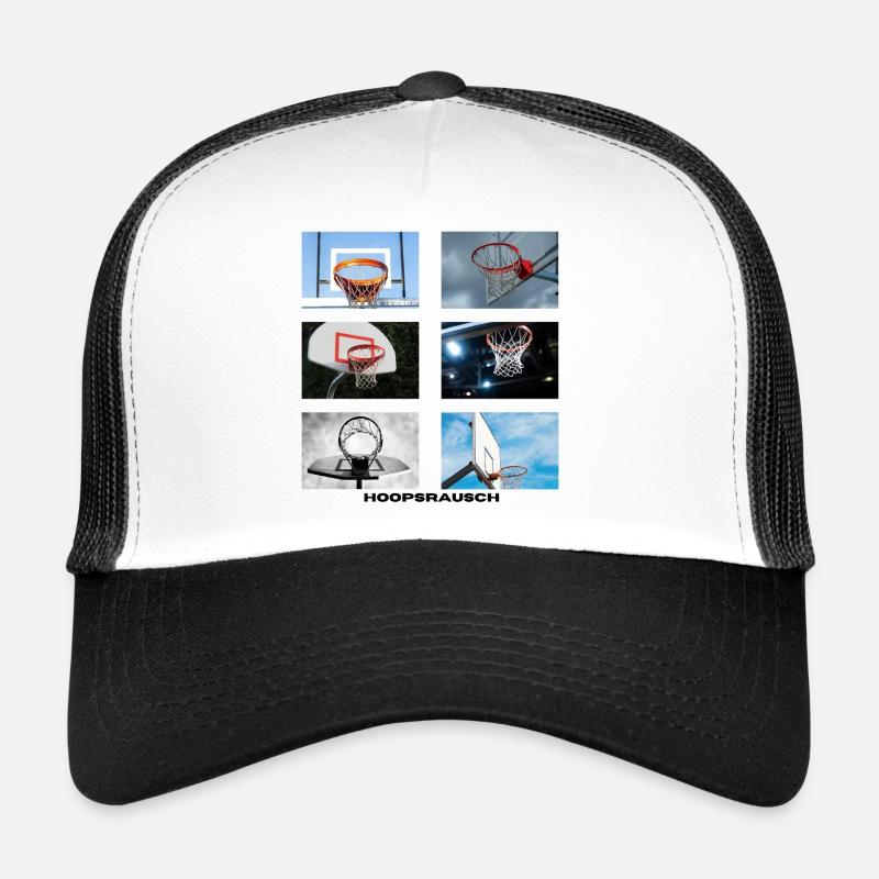 Hoopsrausch Collage - Trucker Cap - Weiß/Schwarz