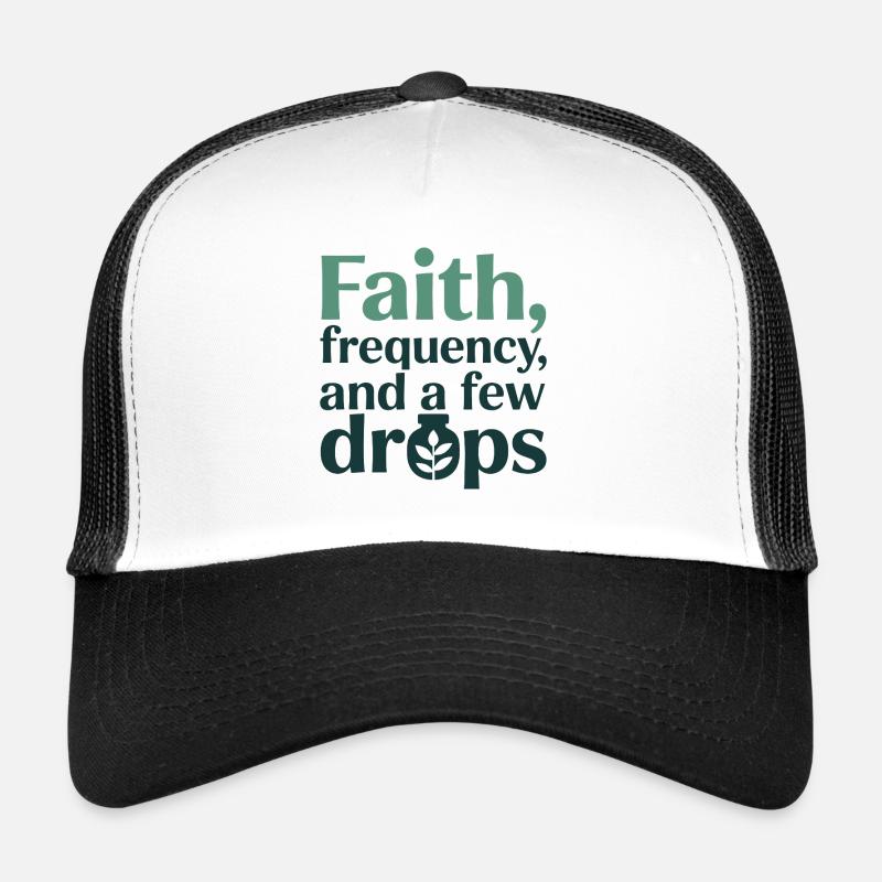 Homeopathy Faith Frequency Few Drops Professional  Trucker Cap