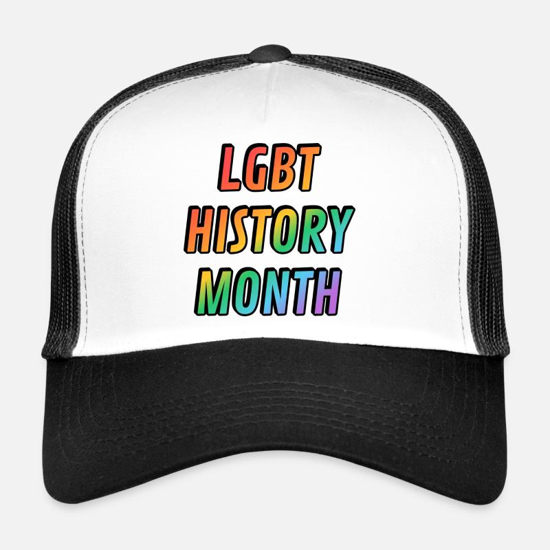 LGBT-Geschichtsmonat - Trucker Cap - Weiß/Schwarz