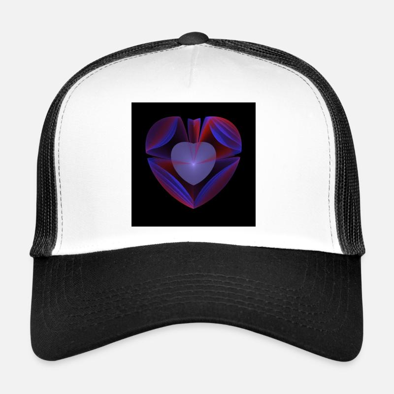 Neonherz Ribbons - Trucker Cap - Weiß/Schwarz