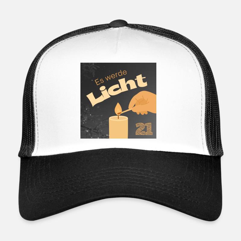 Es werde Licht Kerzenzauber 21 - Trucker Cap - Weiß/Schwarz