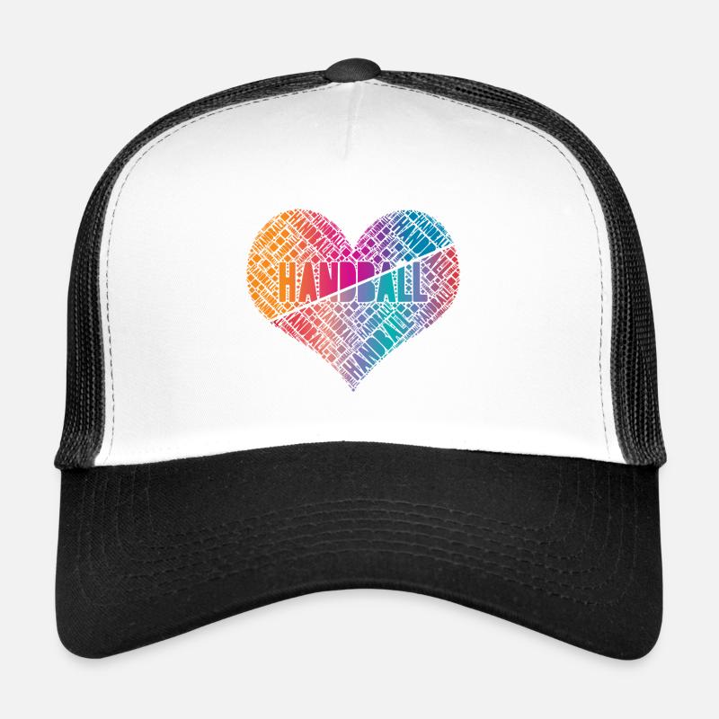 Handball Herz - Trucker Cap - Weiß/Schwarz