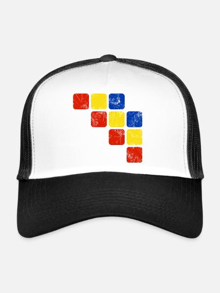 Colors Ornament Pattern - Basic Colors - Trucker Cap - white/black - Front