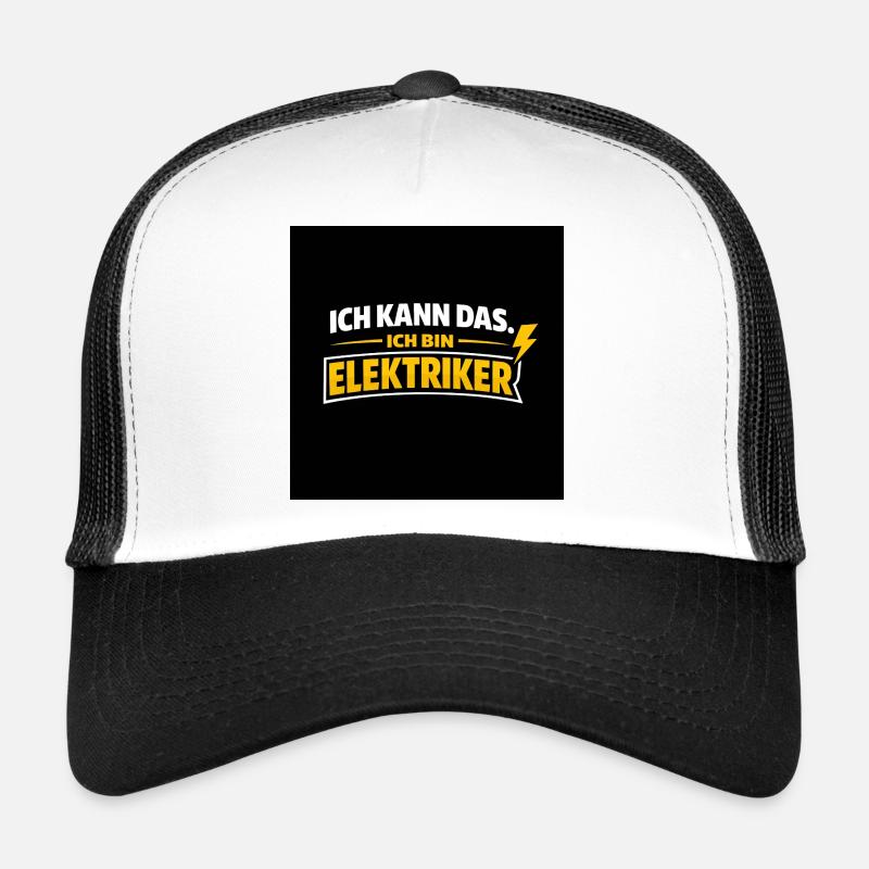 Ich kann das. Ich bin Elektriker - Trucker Cap - Weiß/Schwarz
