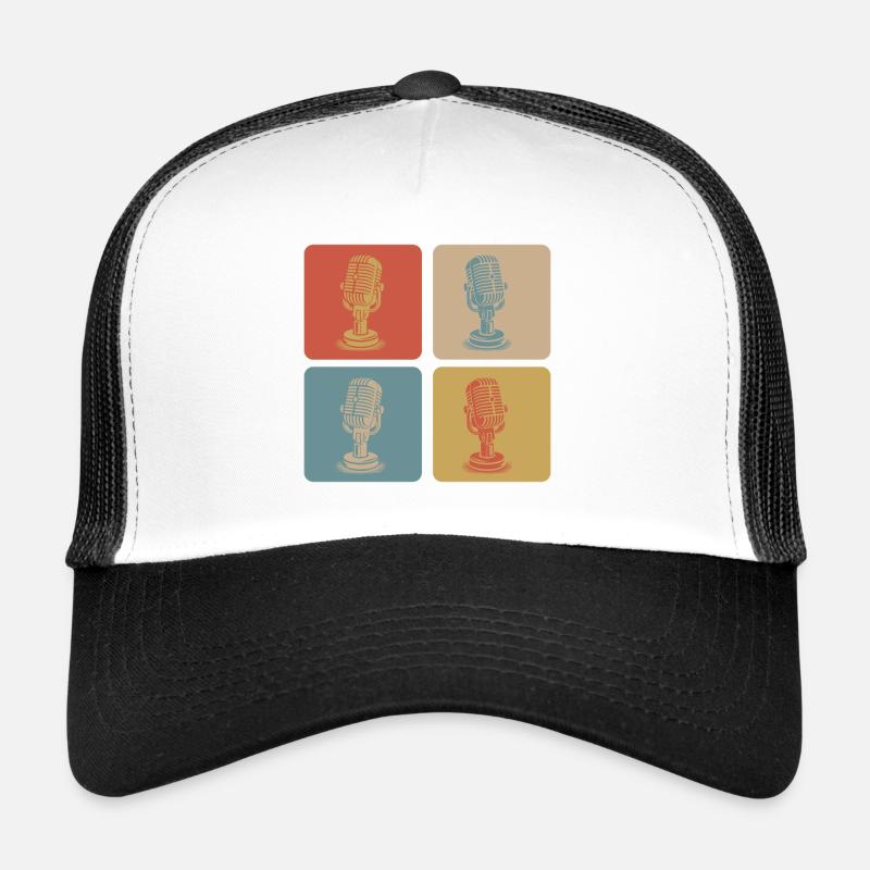 Pop Art rétro de microphones Casquette trucker 