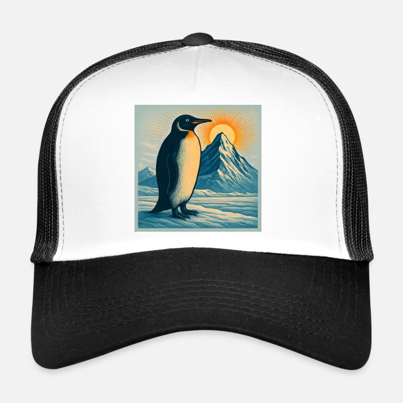 Penguin Sonnenaufgang über Eisbergen Trucker Cap