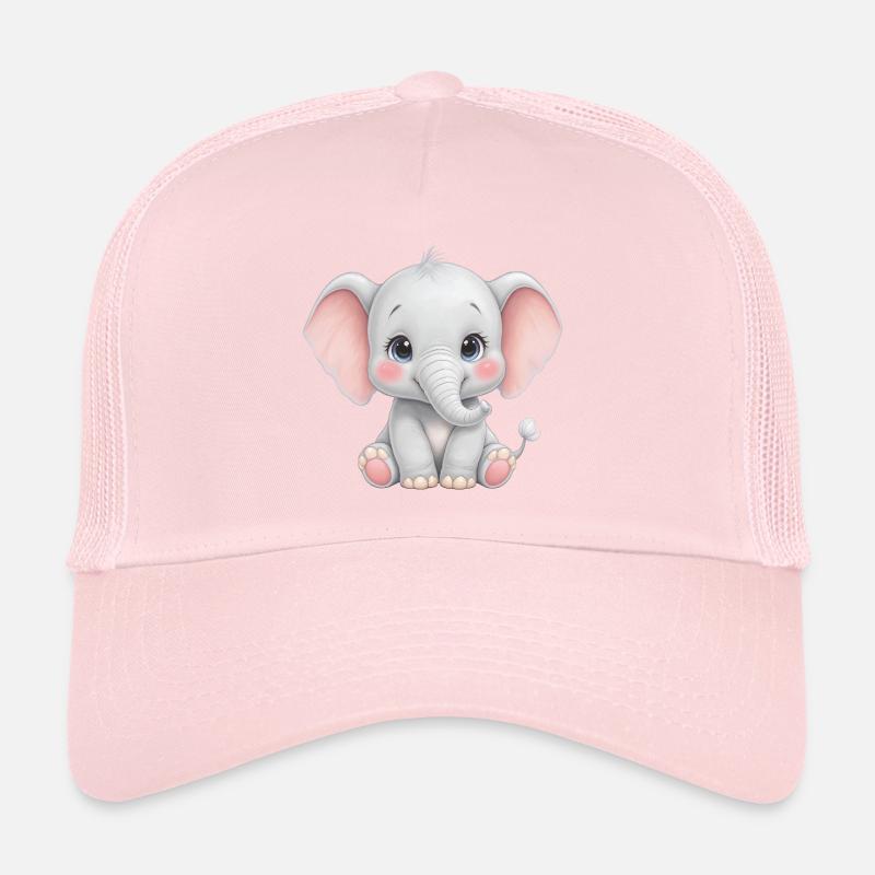 Dessin animé câlin bébé éléphant Casquette trucker 