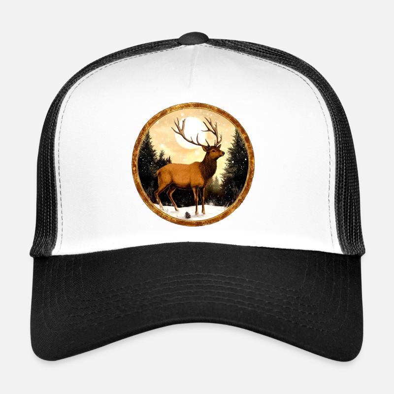 Hirsche Style - Trucker Cap - Weiß/Schwarz