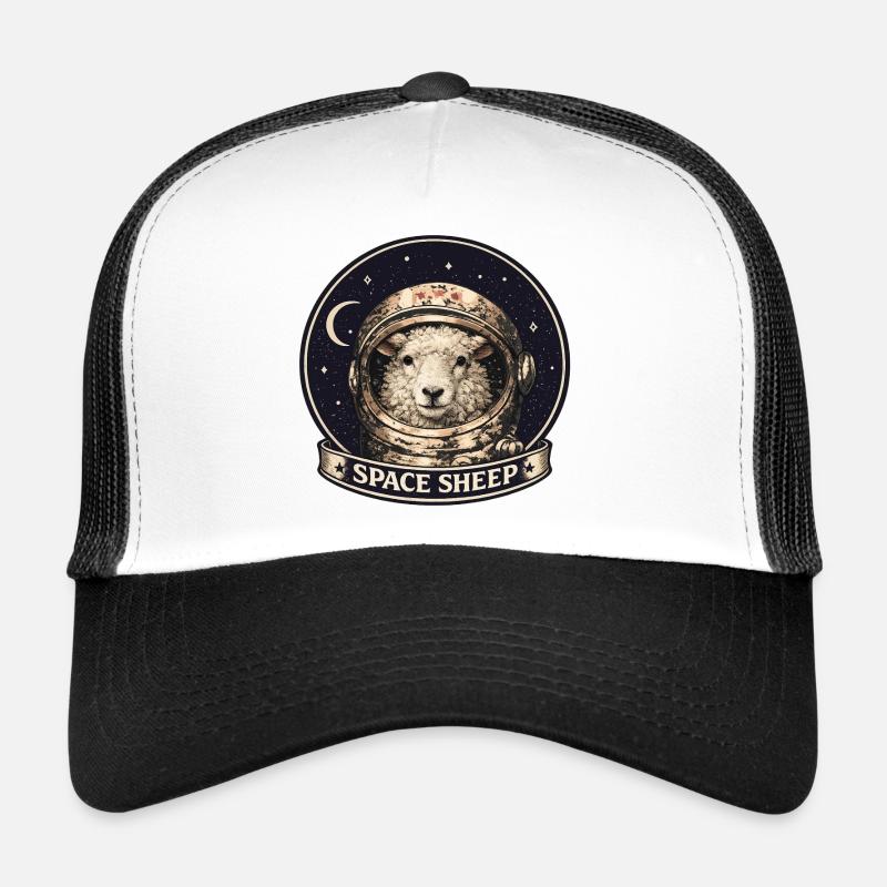 Space Sheep Astronaut - Trucker Cap - white/black