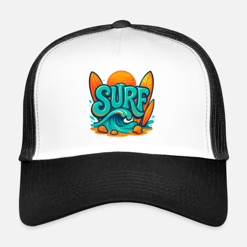 Sunset Surf Wortkunst Trucker Cap