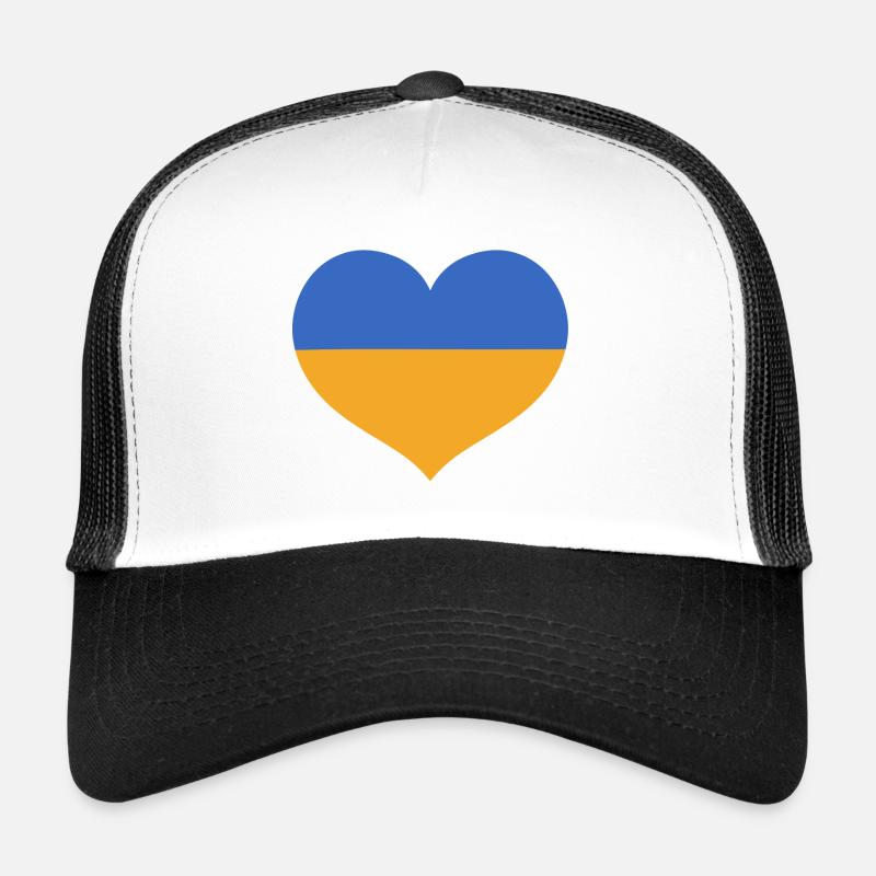 Flaggenherz in den Farben der Ukraine Trucker Cap