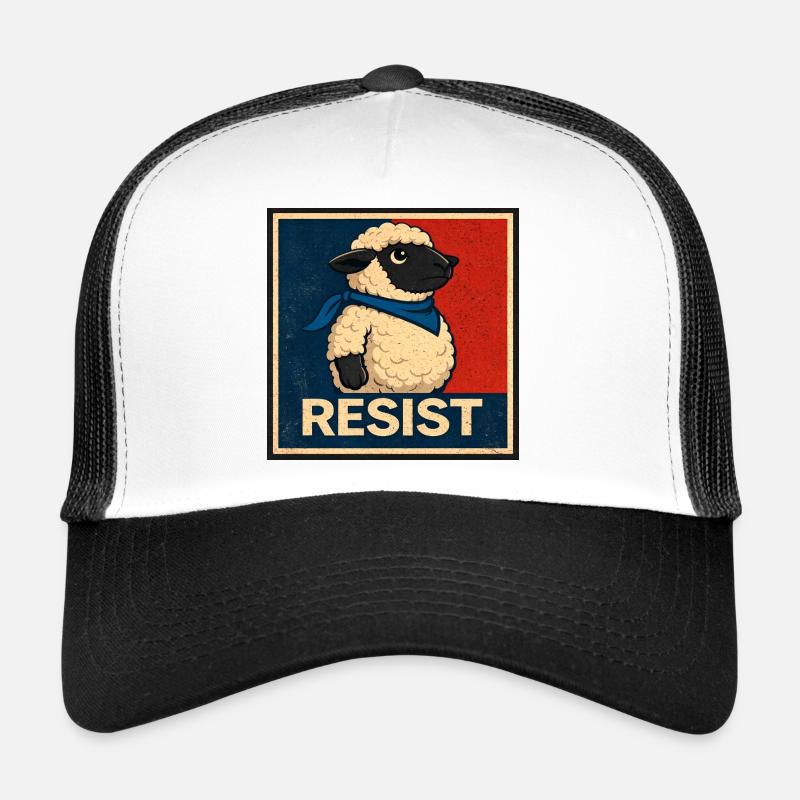 Resistance Lamb Poster - Trucker Cap - white/black