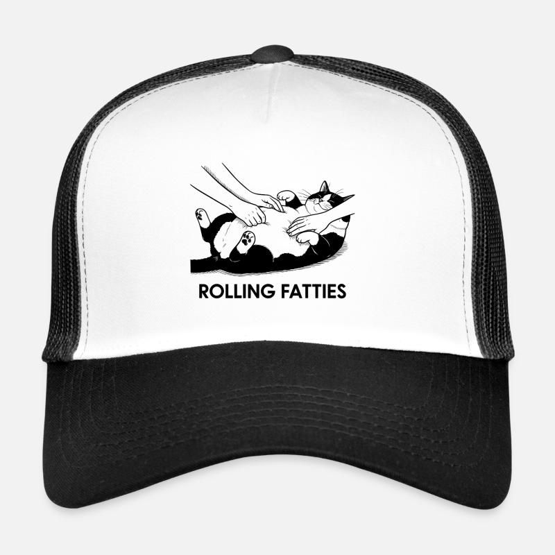 Rolling Fatties - Drôle de design de gros chat Casquette trucker 
