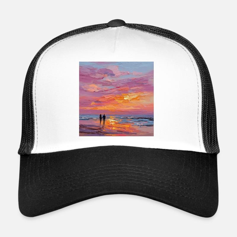 Coucher de soleil Casquette trucker 