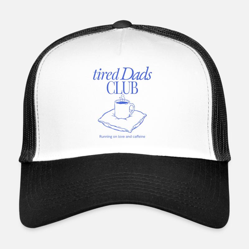 Tired Dads Club Kaffee - Trucker Cap - Weiß/Schwarz