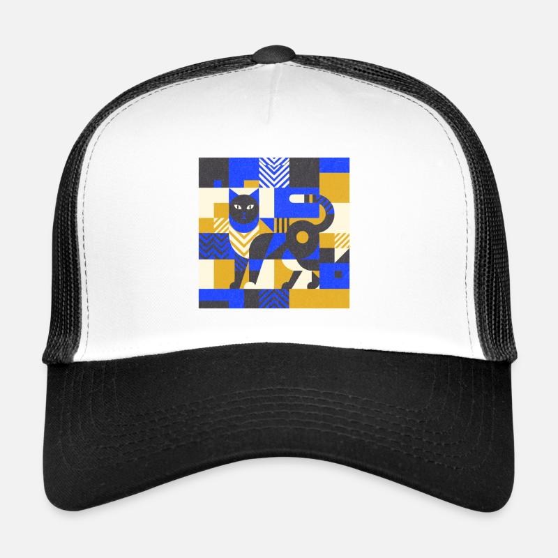 Mosaïque Katz en bleu et or Casquette trucker 