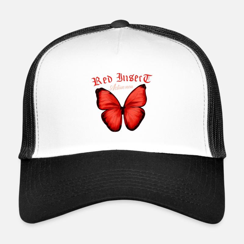 Red Butterfly Freedom Fans Gift Idea Trucker Cap